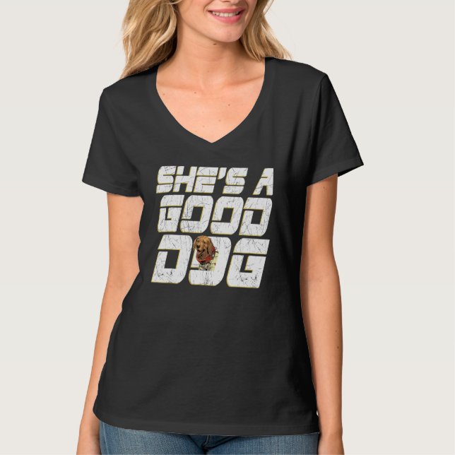 T-shirt She s A Good Dog Puppy  Animal Pet (Devant)