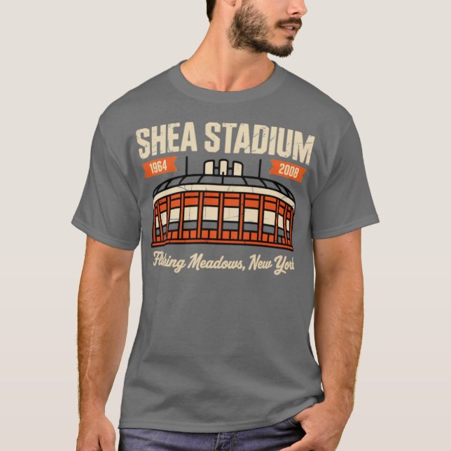 T-shirt Shea Stadium Flushing Meadows, NY Retro Baseball (Devant)