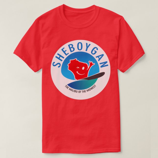 T-shirt Sheboygan Le Malibu de la Circulaire du Midwest (Design devant)