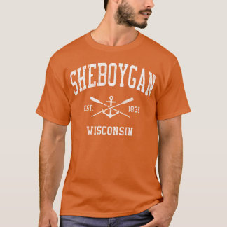 T-shirt Sheboygan Wi Crossed Oars Boat Anchor Sports frien