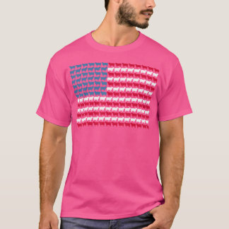 T-shirt Sheep American Flag Sheep 4 juillet