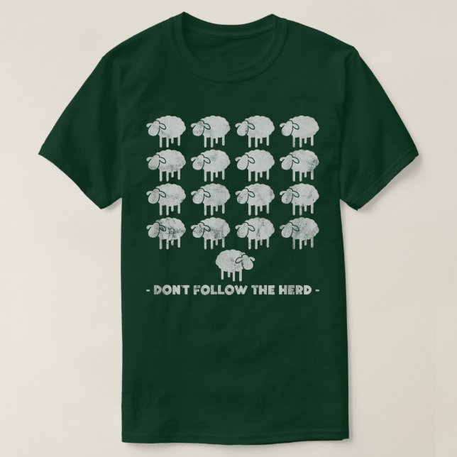 T-shirt Sheep Farmer Don't Follow The Herd Farm Animal Dis (Design devant)
