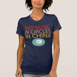 T-SHIRT SHEEP MARCHANT DANS DES CERCLES EN CHINE