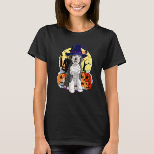 T-shirt Sheepadoodle Chien Mignon Halloween Sorcière Citro