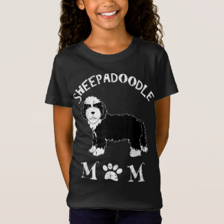 T-Shirt Sheepadoodle Maman Chiot Mignonne Animaux Animaux 