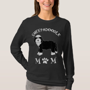 T-shirt Sheepadoodle Maman Chiot Mignonne Animaux Animaux