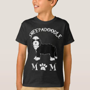 T-shirt Sheepadoodle Maman Chiot Mignonne Animaux Animaux