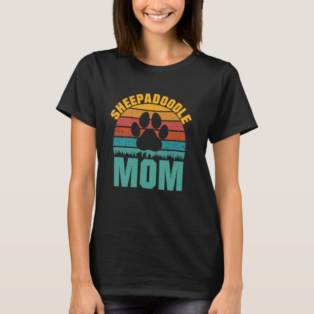 T-shirt Sheepadoodle Maman Sheepadoodle (Devant)