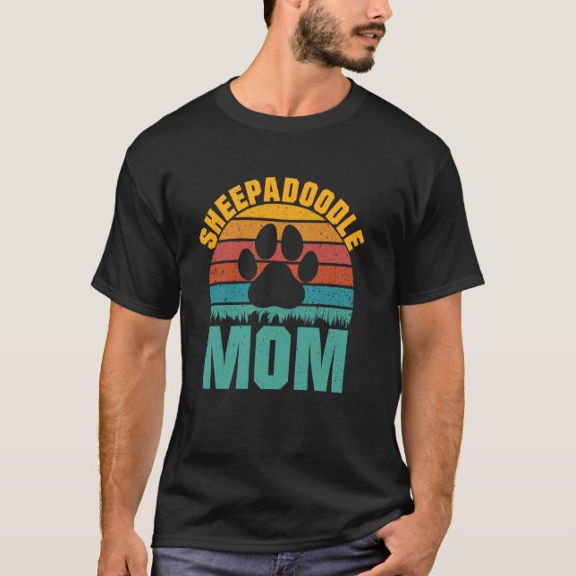 T-shirt Sheepadoodle Maman Sheepadoodle (Devant)