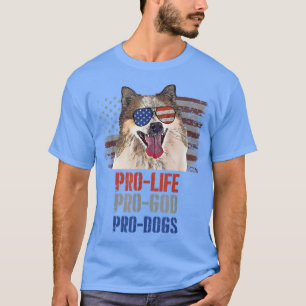 T-shirt Sheepdog islandais Anti-avortement Pro God Pro Dog