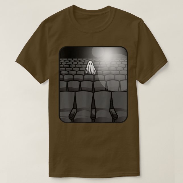 T-shirt Sheet Ghost Haunted Film Theatre Triste Théâtre Éf (Design devant)