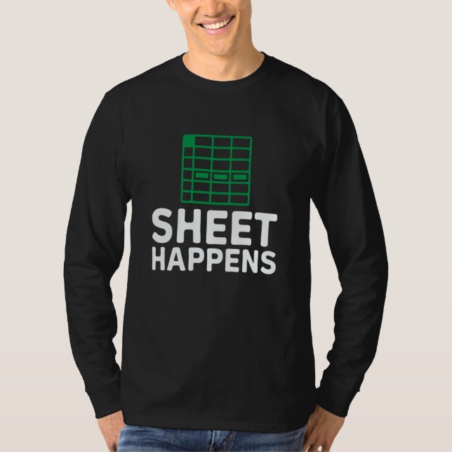 T-shirt Sheet happens spreadsheet Accountant Bookkeeper Ac (Devant)