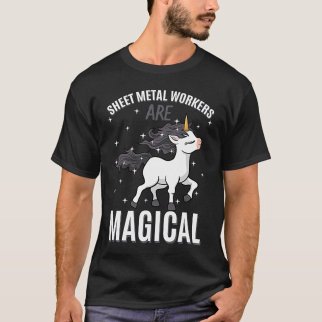 T-shirt Sheet Metal Workers Are Magical Unicorn Job Profes (Devant)