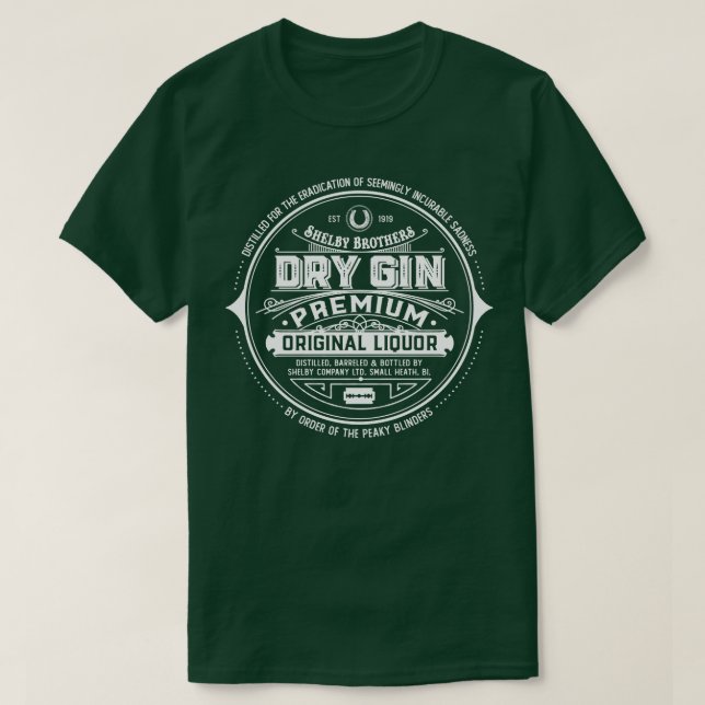 T-shirt Shelby Brothers Dry Gin (Design devant)