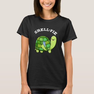 T-shirt Shell-fie Funny Tortoise Selfie Pun Dark BG