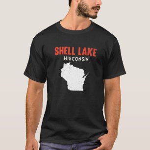 T-shirt Shell Lake Wisconsin USA State America Travel Wisc