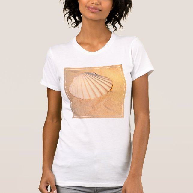 T-shirt Shell s'étendant en sable (Devant)