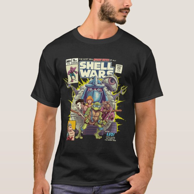 T-shirt Shell Wars retro (Devant)