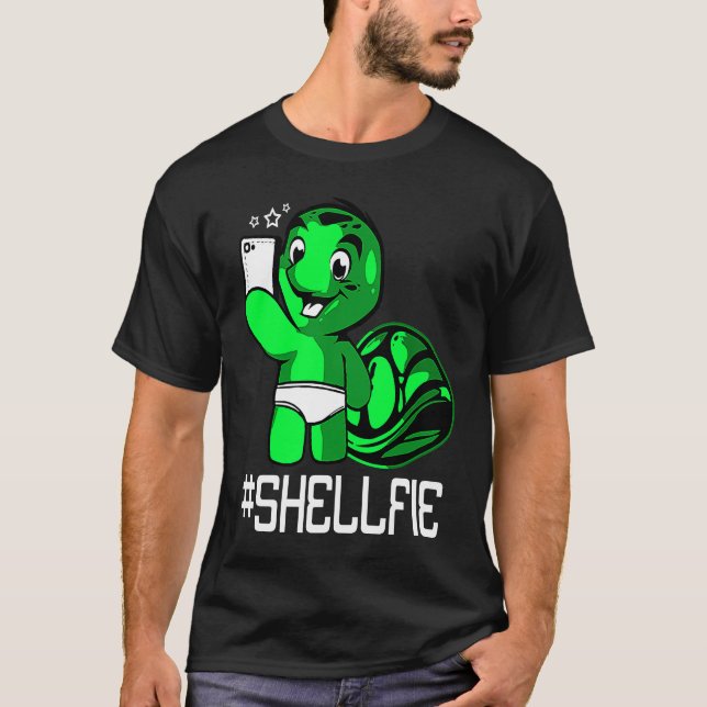 T-shirt Shellfie de tortue marine (Devant)