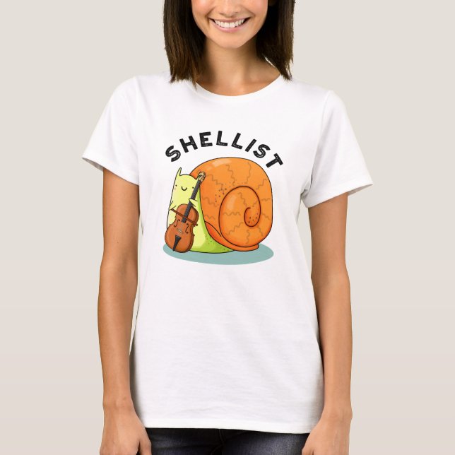 T-shirt Shellist Funny Snail Cello Pun (Devant)