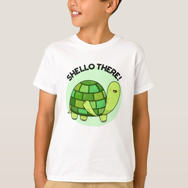 T-shirt Shello There Funny Tortoise Pun (Devant)