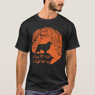 T-shirt Sheltie Et Lune Cadeau Amoureux des chiens Hallowe