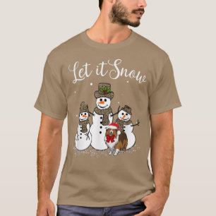 T-shirt Sheltie Mom Let It Snow Snowman Empreinte de léopa