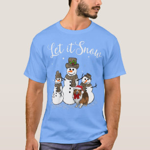 T-shirt Sheltie Mom Let It Snow Snowman Empreinte de léopa