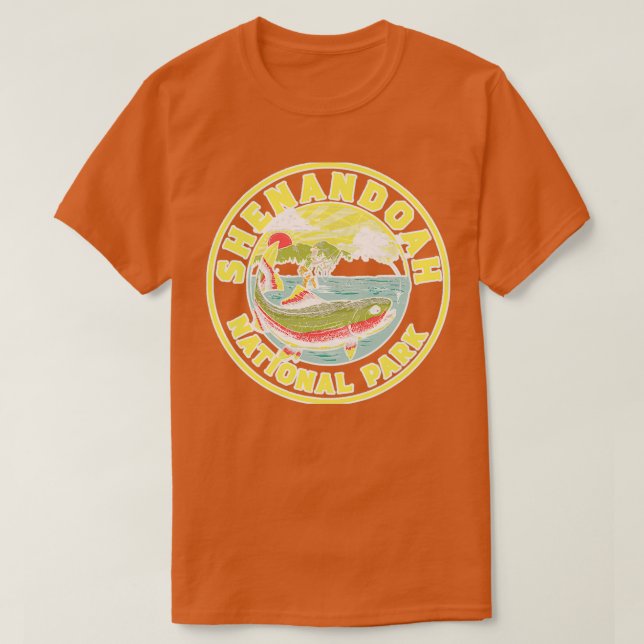 T-shirt Shenandoah Voler Truite pêcheur 1 (Design devant)