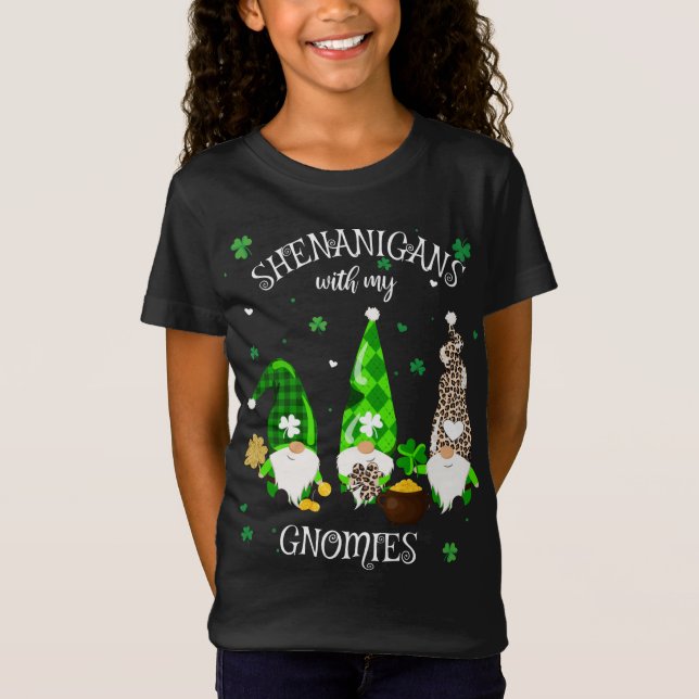 T-Shirt Shenanigans avec mes filles Gnome de la Saint Patr (Devant)