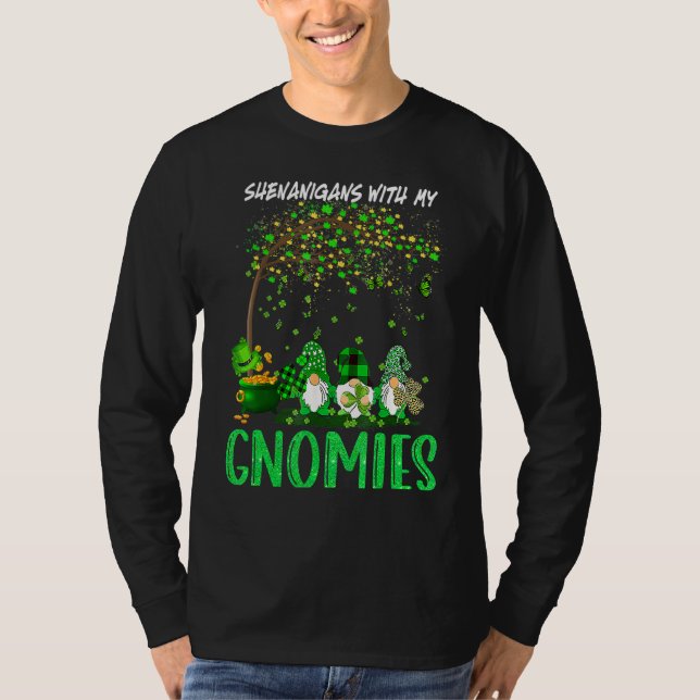 T-shirt Shenanigans Avec Mes Gnomies St Patrick S Day Gnom (Devant)