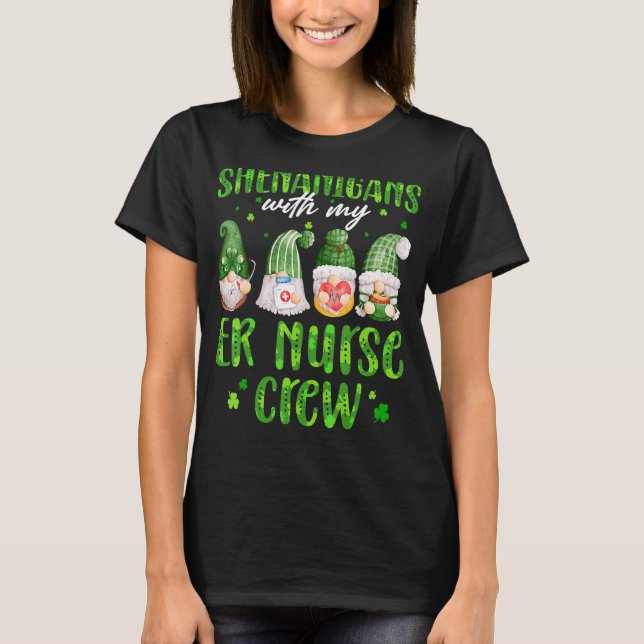 T-shirt Shenanigans Avec Mon Er Infirmière Mignonnes Gnomi (Devant)