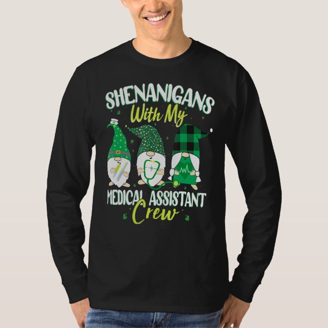 T-shirt Shenanigans Avec Mon St patrick Assistant Médicale (Devant)