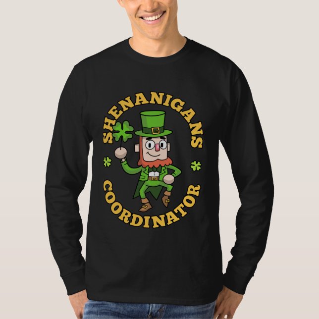 T-shirt Shenanigans Coordinator Leprechaun Shamrock St Pat (Devant)