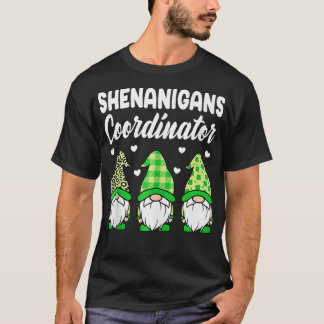 T-shirt Shenanigans Coordonnateur Cute Gnomes Enseignants 