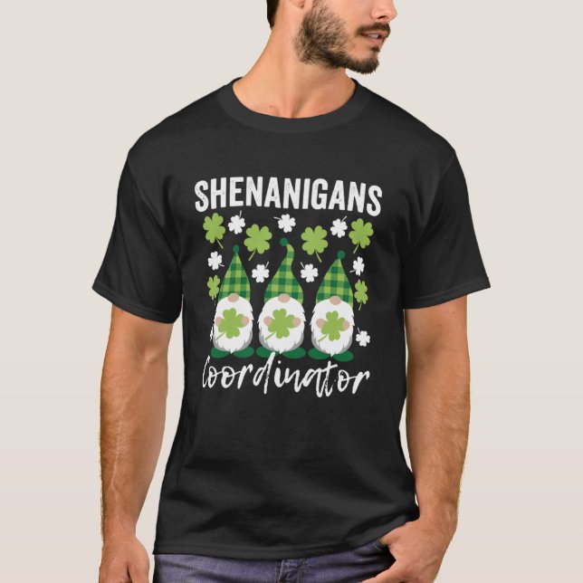T-shirt Shenanigans Coordonnateur Cute Gnomes St Patrick s (Devant)