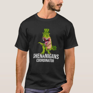 T-shirt Shenanigans Coordonnateur Dabbing Dino Rex St Patr