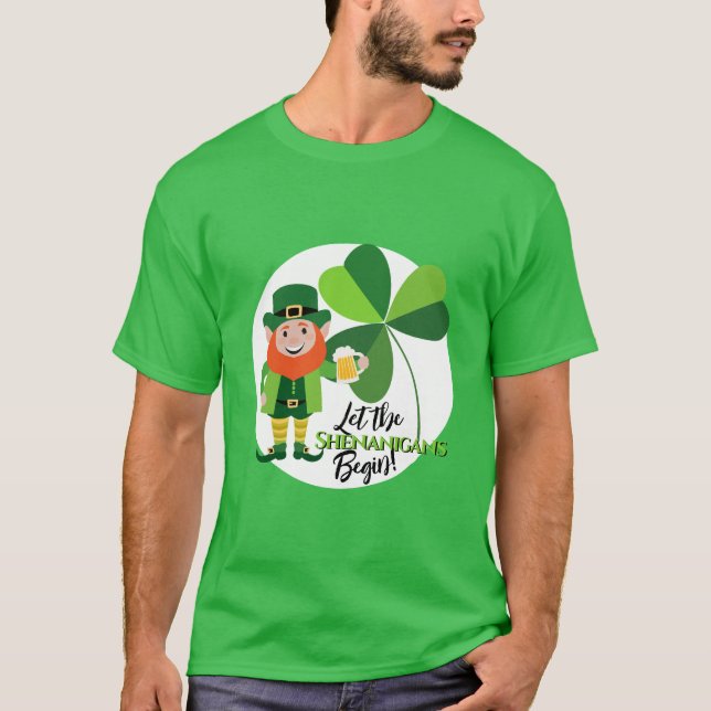 T-shirt Shenanigans Leprechaun Shamrock Saint Patrick (Devant)