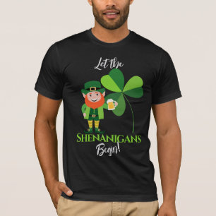 T-shirt Shenanigans Leprechaun Trèfle Fête de la Saint-Pat