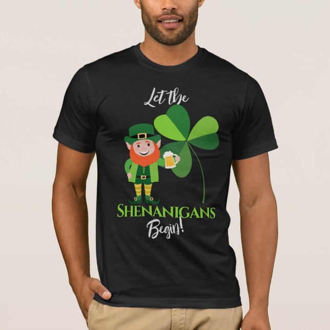 T-shirt Shenanigans Leprechaun Trèfle Fête de la Saint-Pat (Devant)