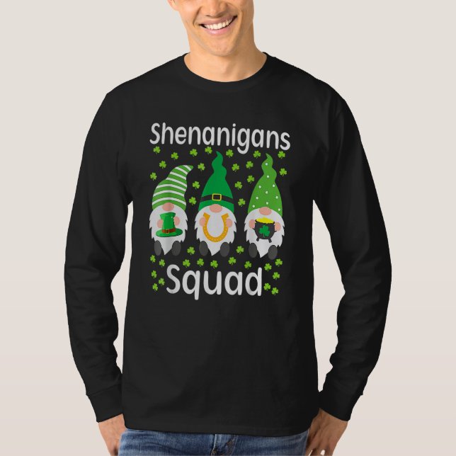 T-shirt Shenanigans Squad Gnomes Shamrock Happy St Patrick (Devant)