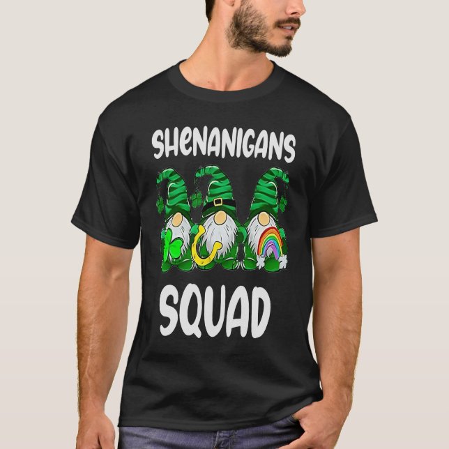 T-shirt Shenanigans Squad Gnomes St Patrick's Day Hommes F (Devant)