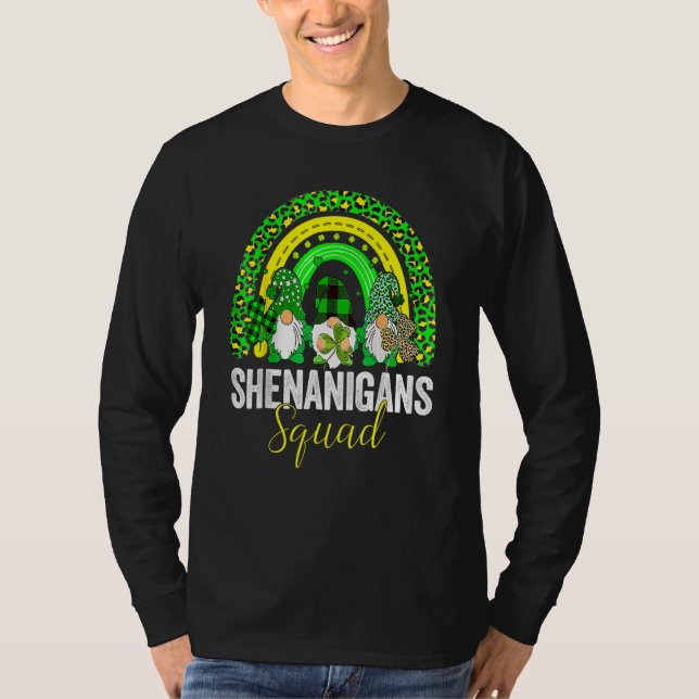 T-shirt Shenanigans Squad Irish Gnomes Rainbow St Patrick' (Devant)