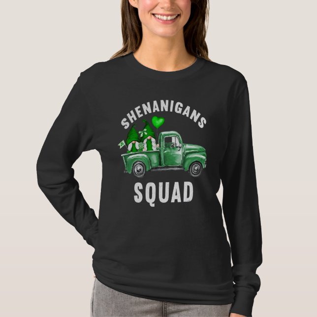 T-shirt Shenanigans Squad Irish Tee Drôle Gnomes Saint Pat (Devant)