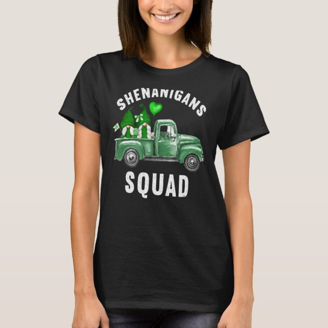 T-shirt Shenanigans Squad Irish Tee Drôle Gnomes Saint Pat (Devant)