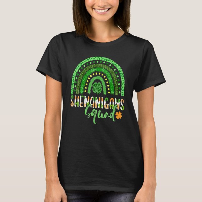 T-shirt Shenanigans Squad Irlandais Rainbow Funny Saint Pa (Devant)