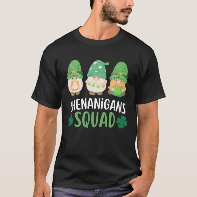 T-shirt Shenanigans Squad Jour de la Saint Patrick Gnom Fu (Devant)