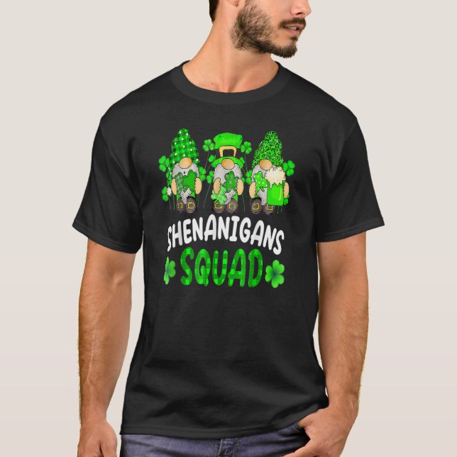 T-shirt Shenanigans Squad Jour de la Saint Patrick Gnomes  (Devant)