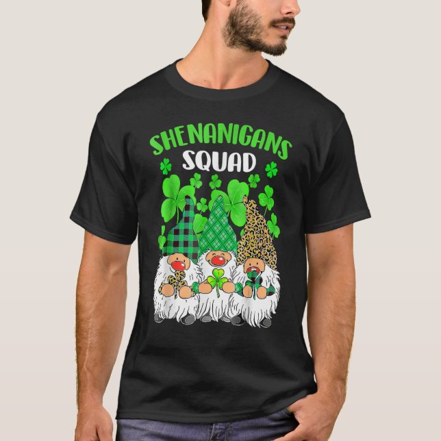 T-shirt Shenanigans Squad Jour de la Saint Patrick Gnomes  (Devant)