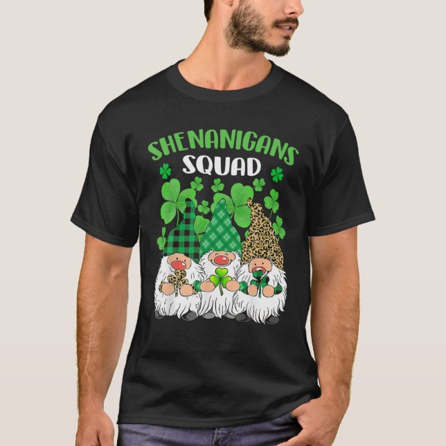 T-shirt Shenanigans Squad Jour de la Saint Patrick Gnomes  (Devant)